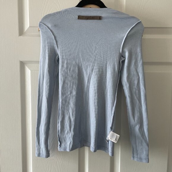 Enza Costa | Silk Knit Long Sleeve Tuck Top - Picture 11 of 11